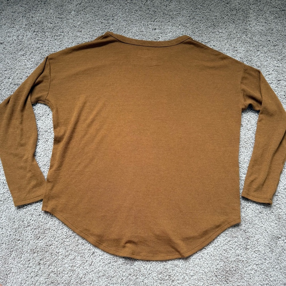 Time and Tru Brown Longsleeve Top Small 4-6 - Picture 6 of 6